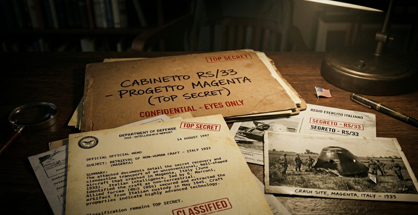 The 1933 Magenta UFO Crash: Did the US Government Steal the World’s First Recovered Alien Craft From Italy?