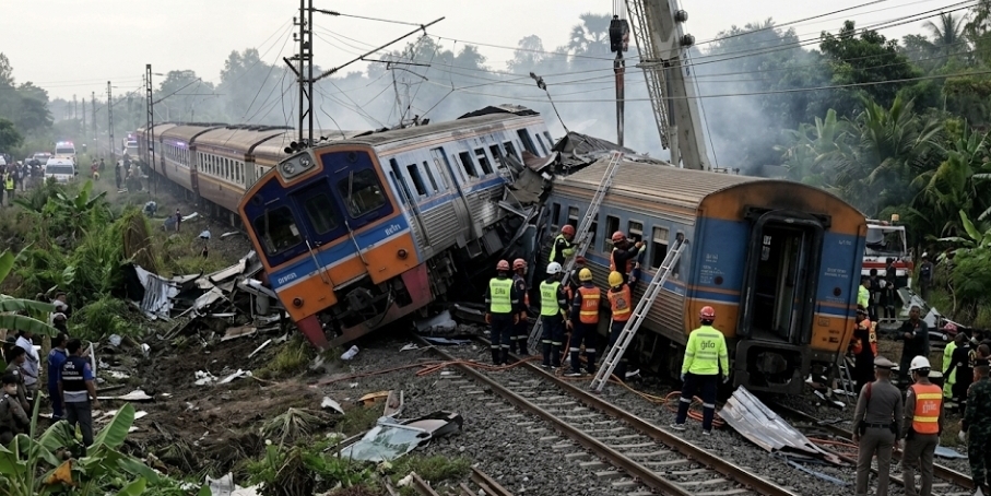 Tragedy in Thailand: Deadly Train Collision Leaves Multiple Casualties and Widespread Chaos